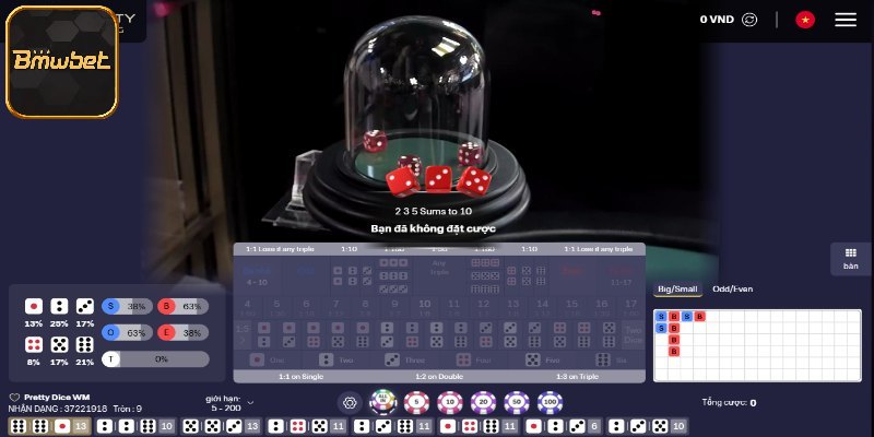 Các loại cược thú vị trong Sicbo