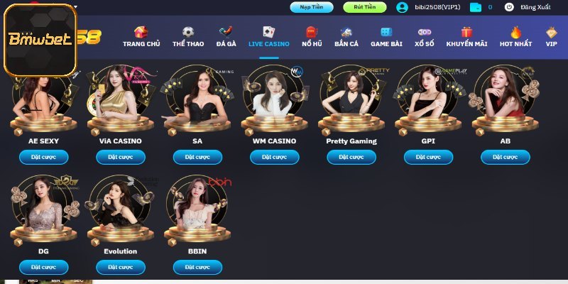 Tìm hiểu live casino BMWBET